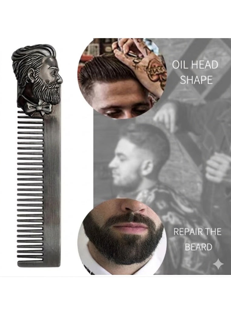 Professional Stainless Steel Beard Comb and Hair Grooming Tool for Men - Image 4