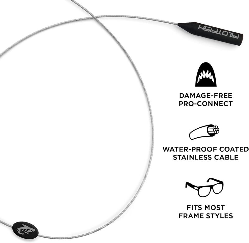 Pilotfish Wire Sunglasses Strap, No-Tail Eyewear Retainer for Glasses, Secure Eyeglass Holder for Sports and Outdoors - Image 2