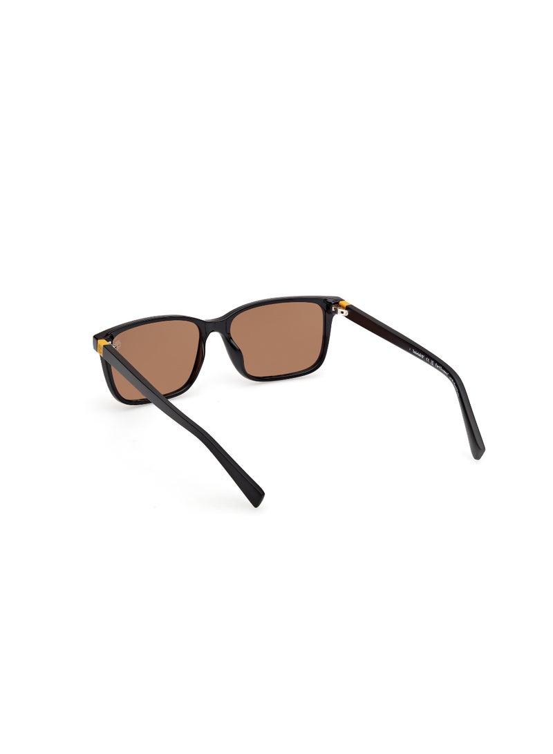 TIMBERLAND FULL RIM TEEN BOY RECTANGULAR BLACK INJECTED SUNGLASSES - Image 3