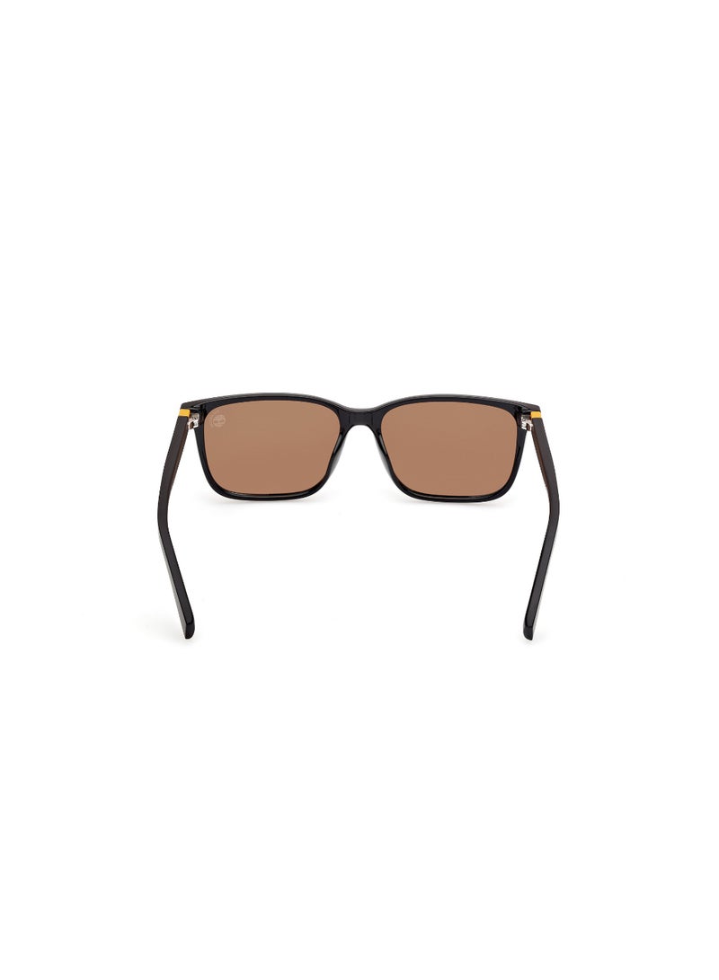 TIMBERLAND FULL RIM TEEN BOY RECTANGULAR BLACK INJECTED SUNGLASSES - Image 4
