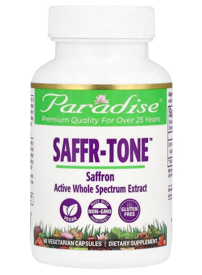 Paradise Herbs Saffr-Tone 60 Vegetarian Capsules