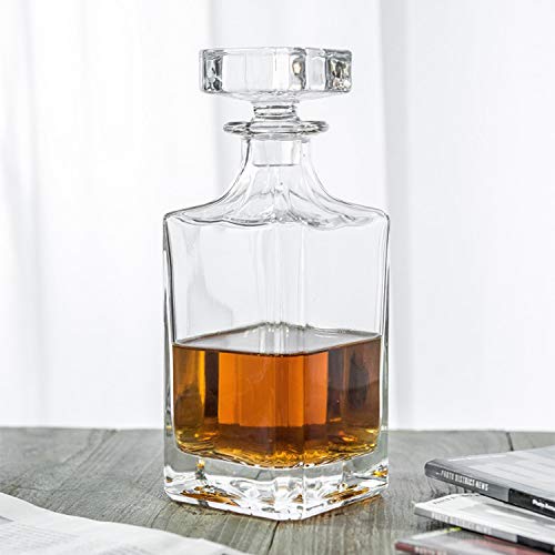 QUEENSTONE LEAD FREE Square 25oz Whiskey Decanter with Glass Stopper - Image 2