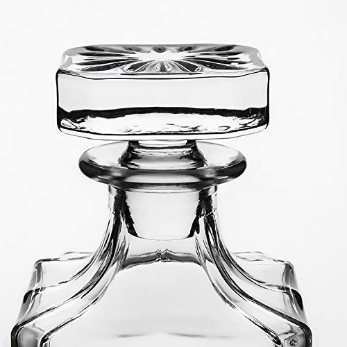 QUEENSTONE LEAD FREE Square 25oz Whiskey Decanter with Glass Stopper - Image 5