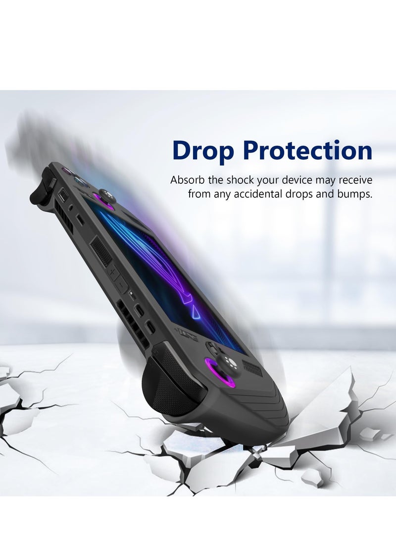 ماركة غير محددة - شل متوافق مع ASUS ROG Ally X السلس لصق حماية ضد الصدمات والخدش أدى البصرية شل متوافق مع ASU ROG Ally X ( أسود ) - Image 1