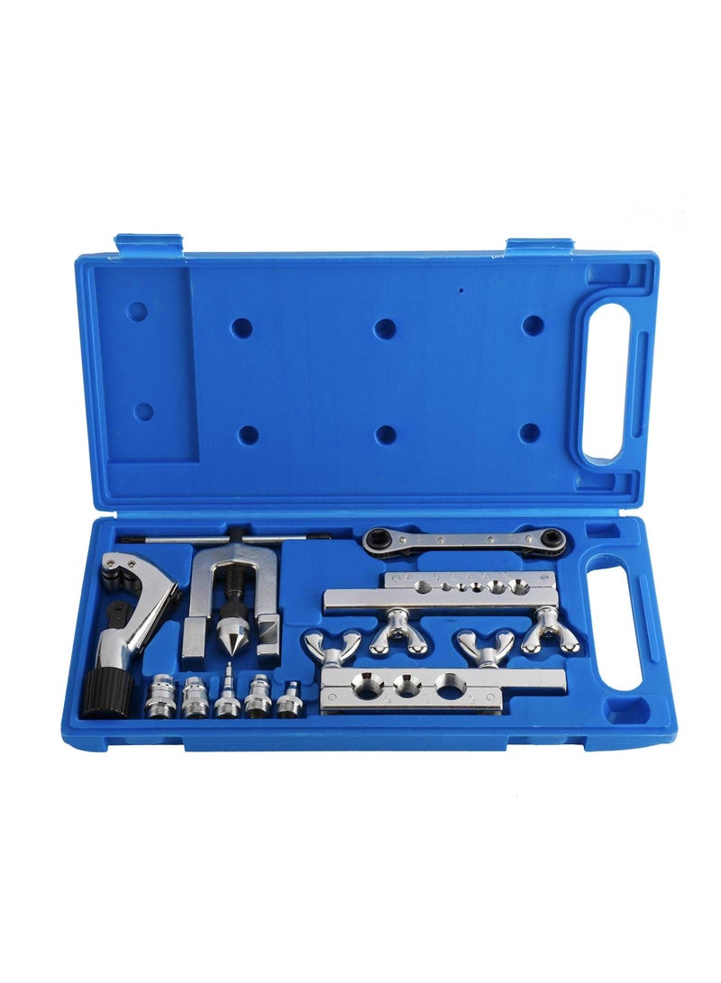 DEFAONS Flaring & Swaging Tool Kit with Pipe Cutter, Swage Adapters, Ratchet Wrench, and Flaring Block – Ideal for HVAC, Plumbing & Refrigeration Systems, Heavy-Duty, Anti-Corrosion Stainless Steel, Compact & Durable, Includes CT-274 Pipe Cutter & Adapters - Image 2