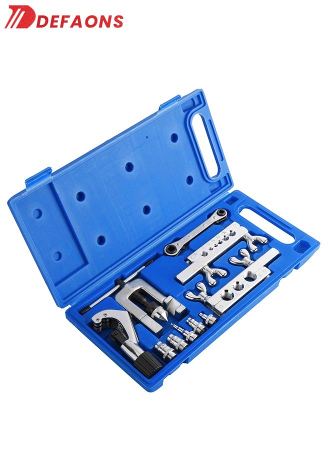 DEFAONS Flaring & Swaging Tool Kit with Pipe Cutter, Swage Adapters, Ratchet Wrench, and Flaring Block – Ideal for HVAC, Plumbing & Refrigeration Systems, Heavy-Duty, Anti-Corrosion Stainless Steel, Compact & Durable, Includes CT-274 Pipe Cutter & Adapters - Image 1