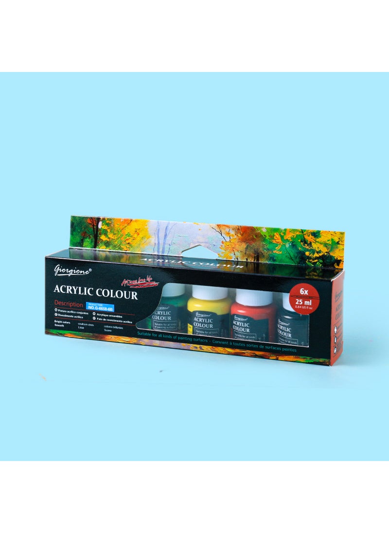Generic - Giorgione 6-Color Paint Set 25ml Acrylic WatercolorPropylene pigment Propylene pigment - Image 1