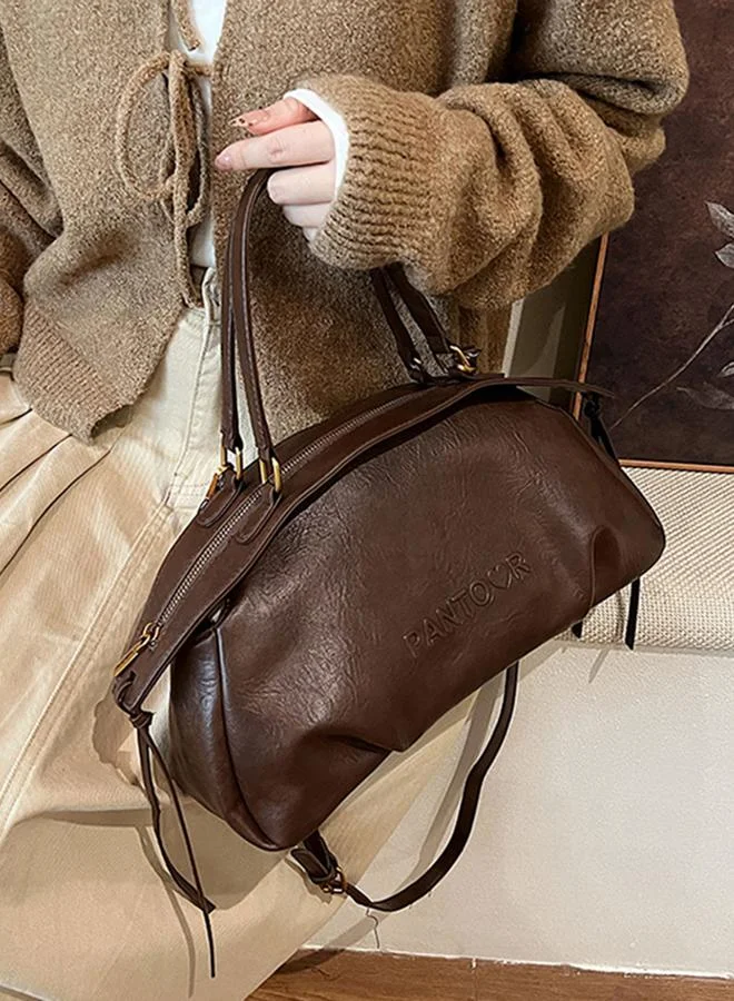 تايك تو شنطة يد سادة مع سحاب للإغلاق