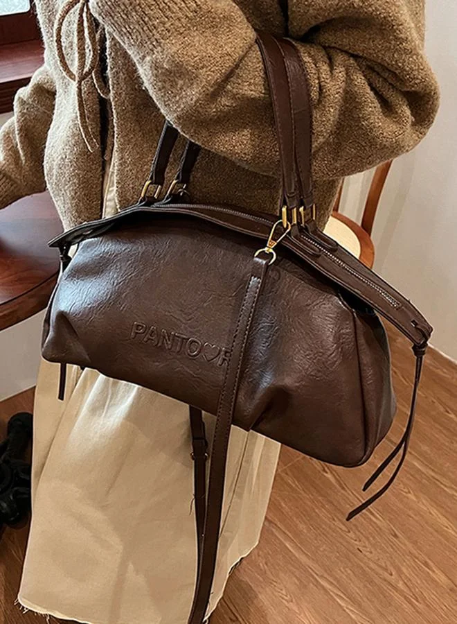 تايك تو شنطة يد سادة مع سحاب للإغلاق