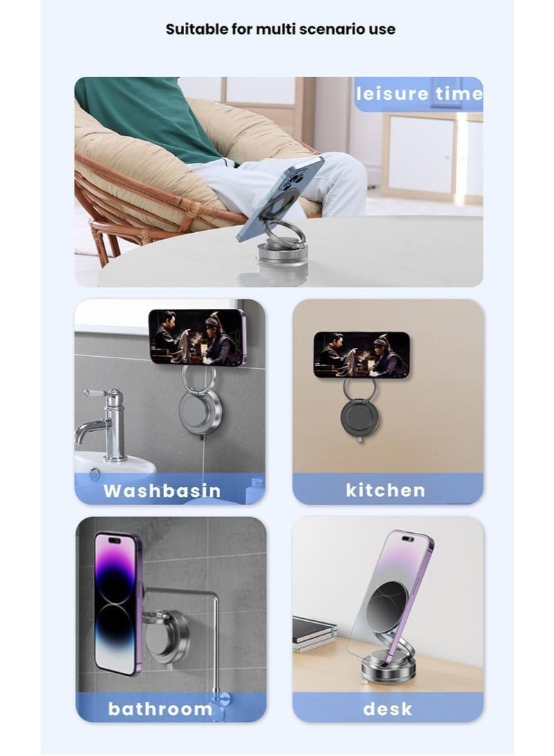 The Wave | Magnetic Phone Holder with 360° Rotation – Magnetic Car Phone Mount, Hands-Free Suction Cup Phones Holder for Car/Gym/Mirror/Shower, Car Mount Compatible with All Mobile - Image 4