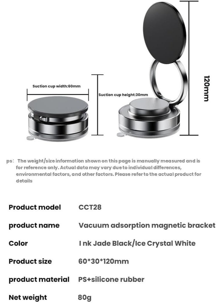 The Wave | Magnetic Phone Holder with 360° Rotation – Magnetic Car Phone Mount, Hands-Free Suction Cup Phones Holder for Car/Gym/Mirror/Shower, Car Mount Compatible with All Mobile - Image 2