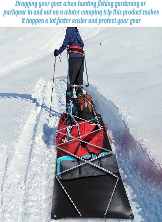 WOPPOW Deer Drag Sled Game Hauler Utility Snow Sled Deer Hunting Sled for Effortless Hauling of Ice Fishing Supplies, Firewood, Duck Hunting Gears, Fishing Equipment - Image 5