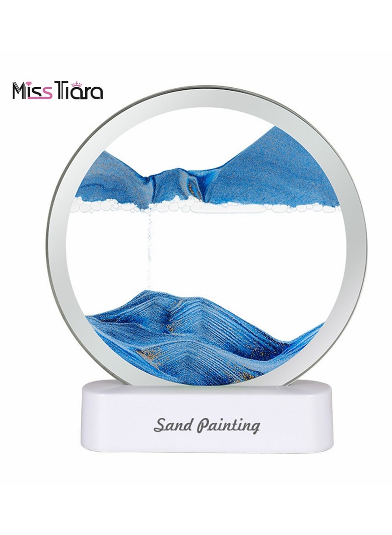 MissTiara 3D Dynamic Art Quicksand Scene with LED Light Creative Table Lamp Suitable for Home Office Relaxation Desktop Sand Scene  - Image 3