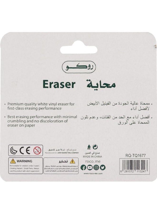 ROCO Pack of 6 Barrel Rubber Eraser (Assorted Pastel Colors) - Image 2