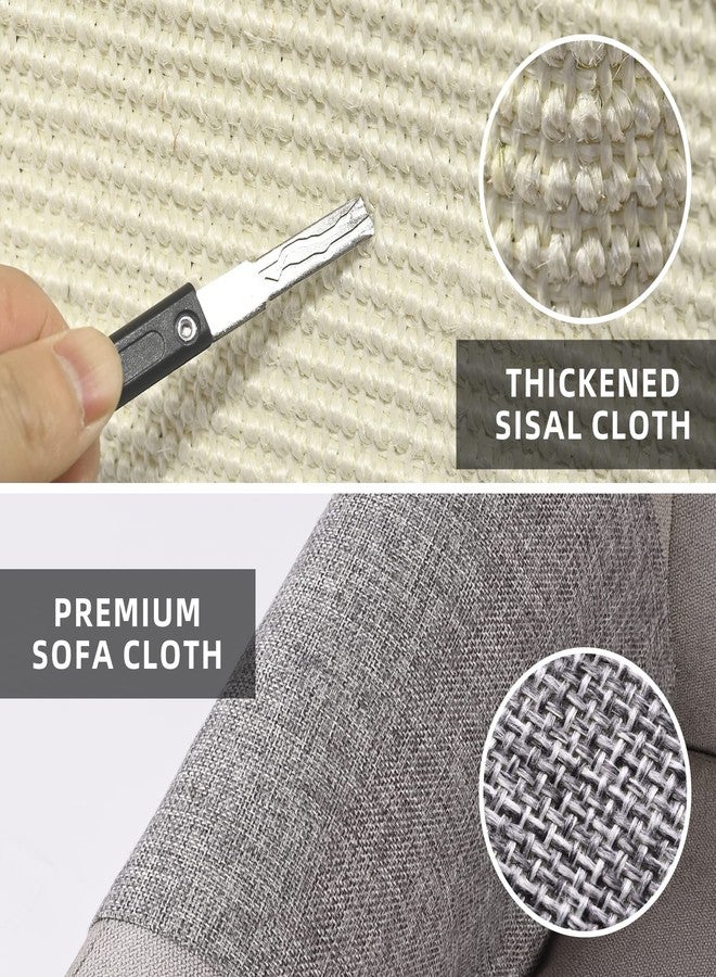 Oroonoko Cat Scratch Couch Protector with Natural Sisal for Protecting Couch Sofa Chair Furniture,Couch Protector from Cat Claws 23.6" L*19.7" W(Light Grey/Right Hand) - Image 5