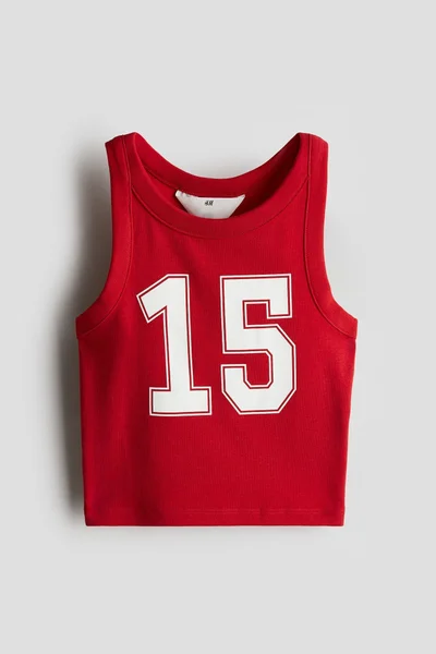 H&M Printed cotton vest top