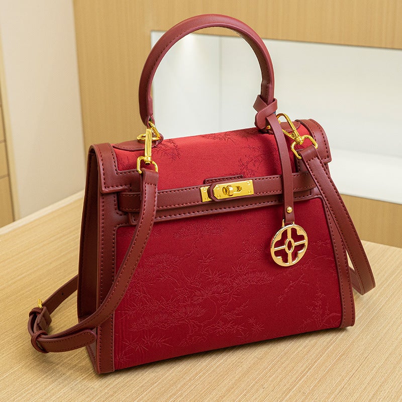 High-End Chinese Embroidered Women'S Bag 2024 Red Bridal Bag Wedding Bag Mother'S Day Handbag - Image 3