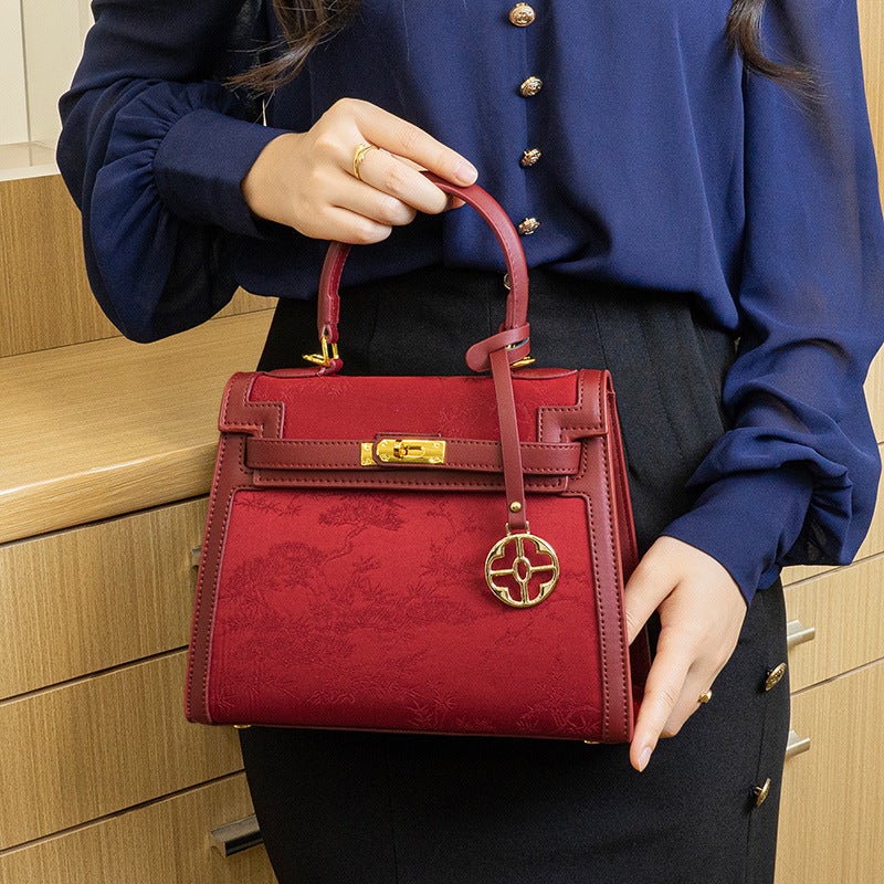 High-End Chinese Embroidered Women'S Bag 2024 Red Bridal Bag Wedding Bag Mother'S Day Handbag - Image 5