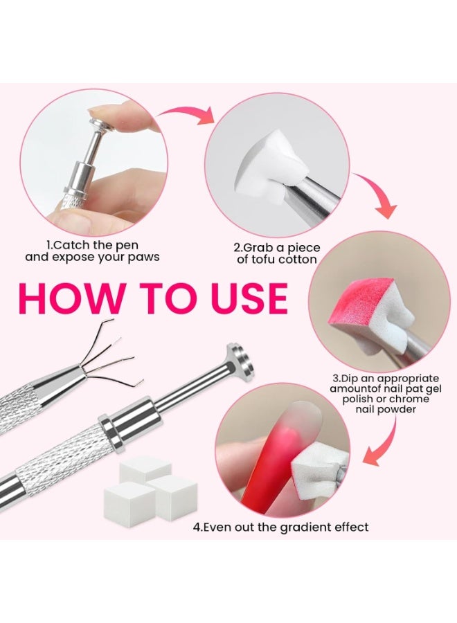 150 إسفنجة مانيكير: إسفنجات مستلزمات فن الأظافر، فرش وأدوات تصميم، إكسسوارات أساسية لفنيي الأظافر مع قلم مساعد للصالون والمنزل (أبيض، عبوة متوسطة) - Image 5