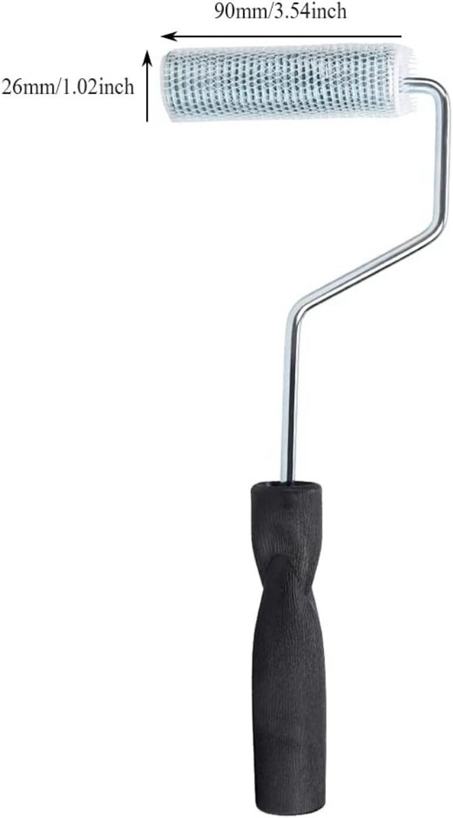 26x90mm Aluminum Alloy Fiberglass Laminating Bubble Spring Roller, Fiberglass Rolling Tool for FRP Production, Ergonomic Handle with High Strength Lightweight Design for Industrial - Image 4