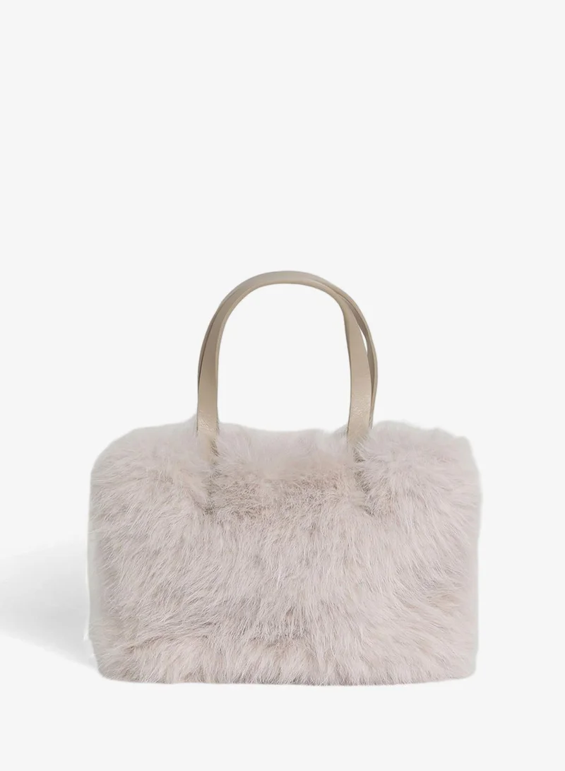 Haute Sauce  The Fur Hand Bag - Baby Pink for Women | Best Price UAE