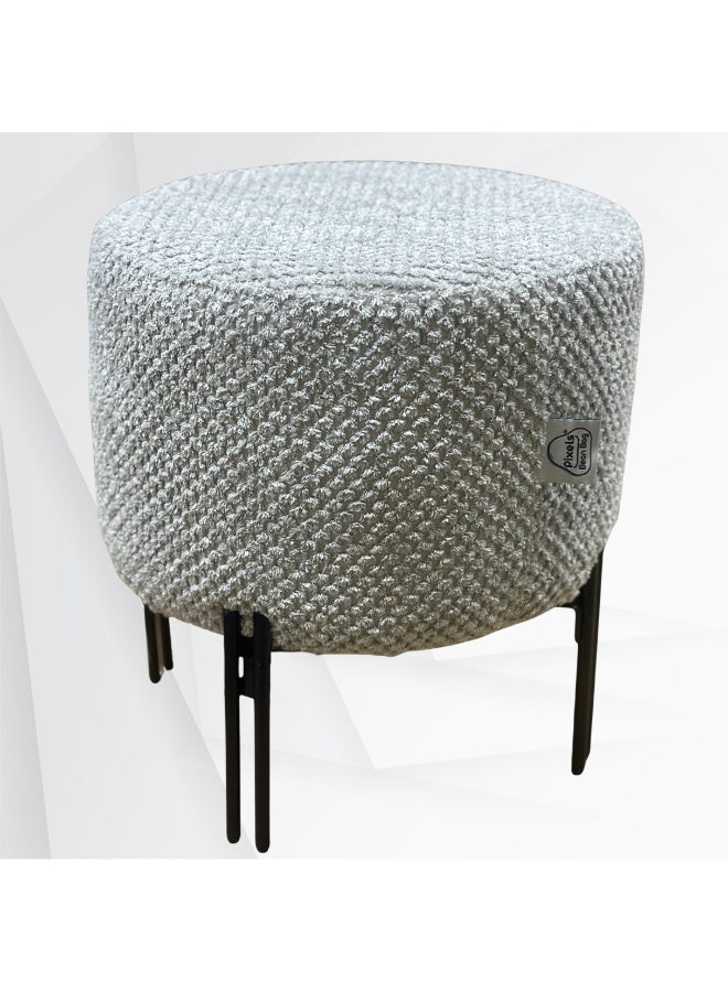 بكسل بين باج مقعد عثماني دائري قماش الكتان من بكسل بين باج بقواعد معدنية، لغرفة المعيشة وغرفة النوم - Image 2