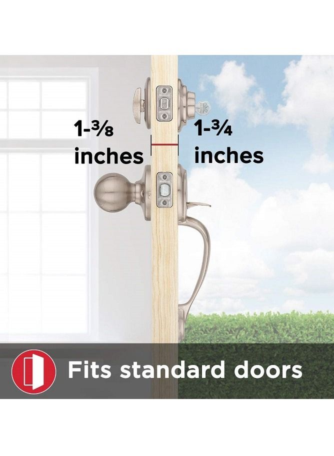 Kwikset Dakota Polished Brass Entry Door Lock Handleset  Golden - Image 3