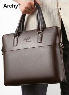 Men's Business Leather Briefcase Classic PU 14-Inch Laptop Bag Slim Messenger Bag - pzsku/ZFB62E87D7D4B32AC72F2Z/45/_/1729236073/f0bcd861-6517-4be3-9e55-0357561af593