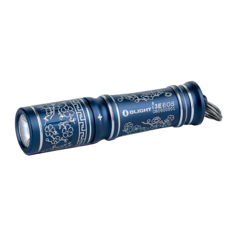 OLIGHT i3E EOS PMMA TIR Lens AAA EDC Flashlight 90 Lumens Compact Keychain Flash Light for Night, Camping (Blue Porcelain) - Image 1