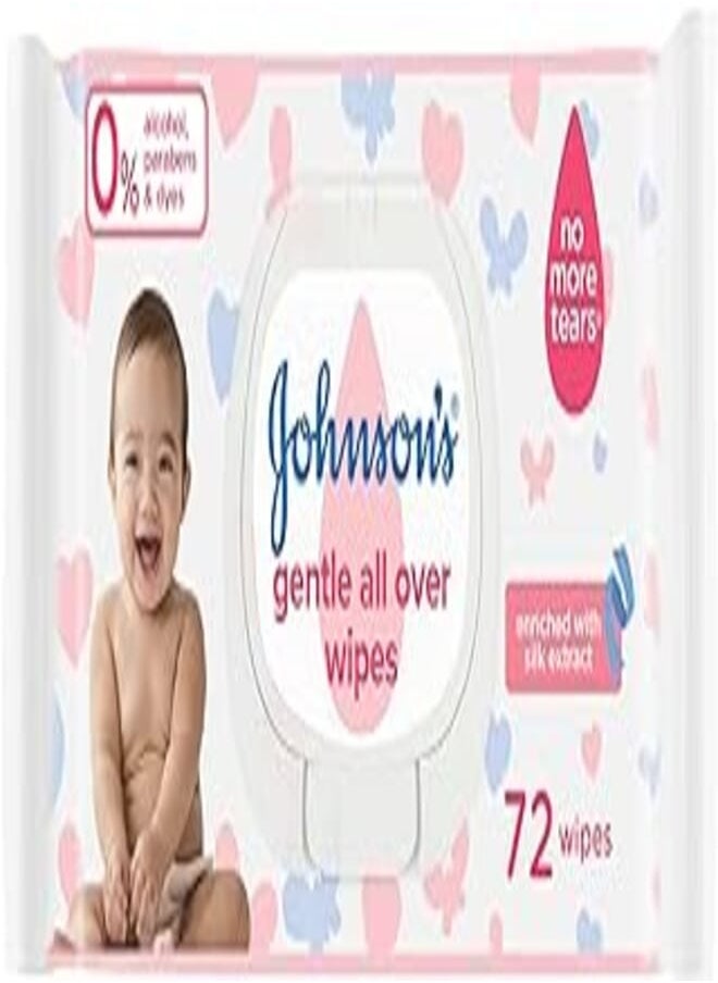 Johnson's Baby Johnson's Baby Wipes - Gentle All Over, Pack of 72 wipes 