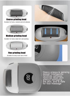 Super ZYouth Electric Feet Callus Remover, Rechargeable Grinding Pedicure Tools with 2 Coarse Head to Remove Thick Dead Skin on The Heels for Feet Hands  - Image 4