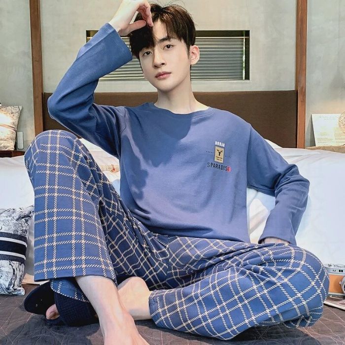 Men's Casual Long Sleeve Pyjama Set - Image 5