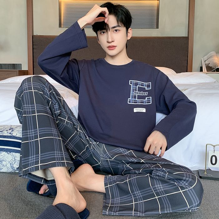 Men's Casual Long Sleeve Pyjama Set - Image 3