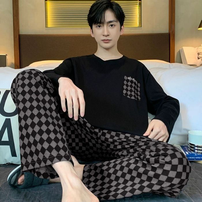 Men's Casual Long Sleeve Pyjama Set - Image 1
