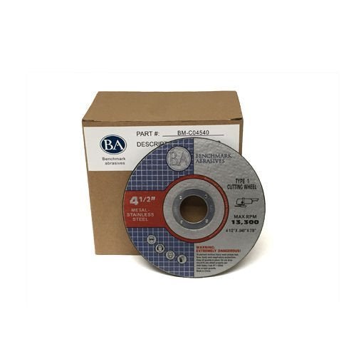Benchmark Abrasives Grinder Cut Off Wheels 4 1/2 Inch Aluminum Oxide Thin Type 1 Angle Grinder Cutting Disc for Metal, Stainless Steel - with 7/8" Arbor Hole, Fast Grinder Cutting Wheel - 50 Count - Image 3