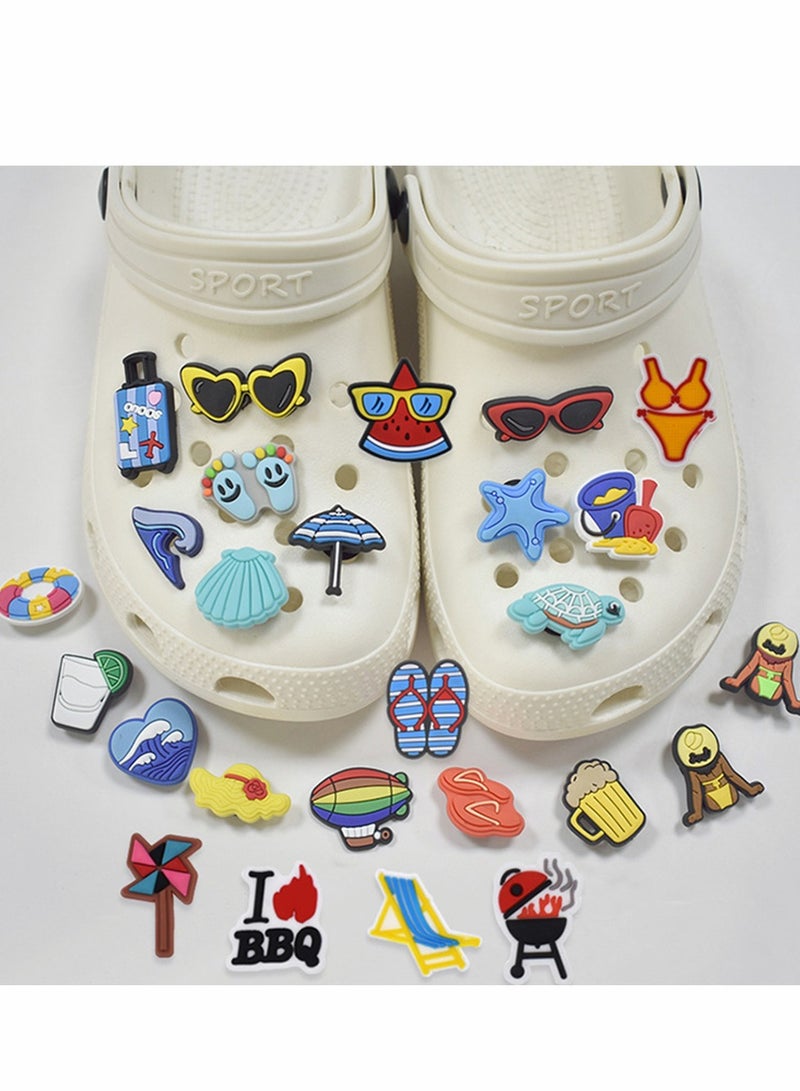 Excefore Shoe Decoration Charms, 26 Pcs Croc PVC Different Charm for Crocs Hole Hole Shoe/Buckle/Bracelet/Wristband, Kids Boys Girls Men Women Party Favor Gifts - Image 1