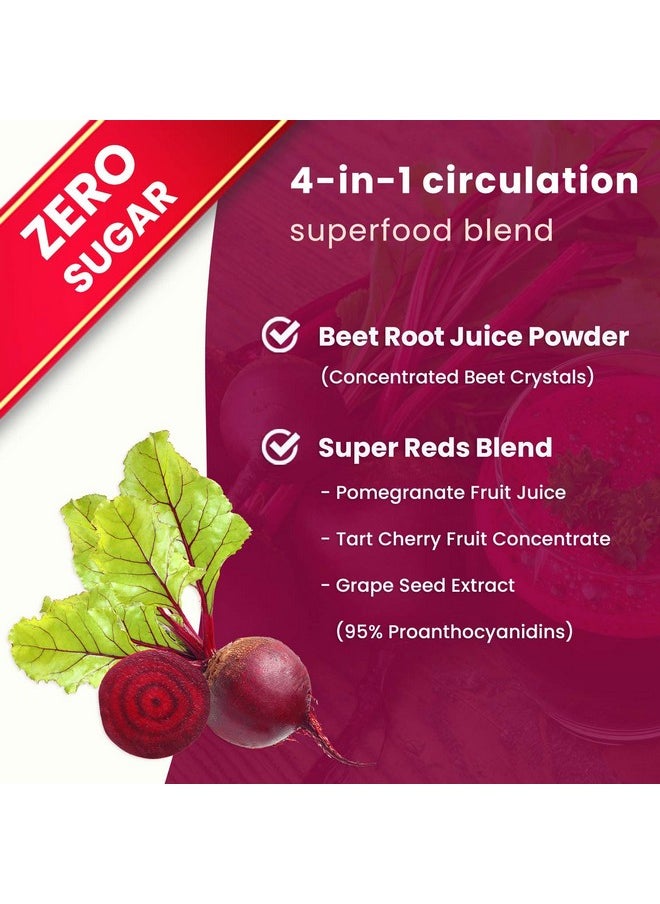 NutraChamps Beet Root Powder Circulation Supplement ; Superfood Powder Nitric Oxide Supplement With Beetroot Juice Super Reds Powder & Grape Seed Extract ; No Sugar Beet Supplement  - Image 5