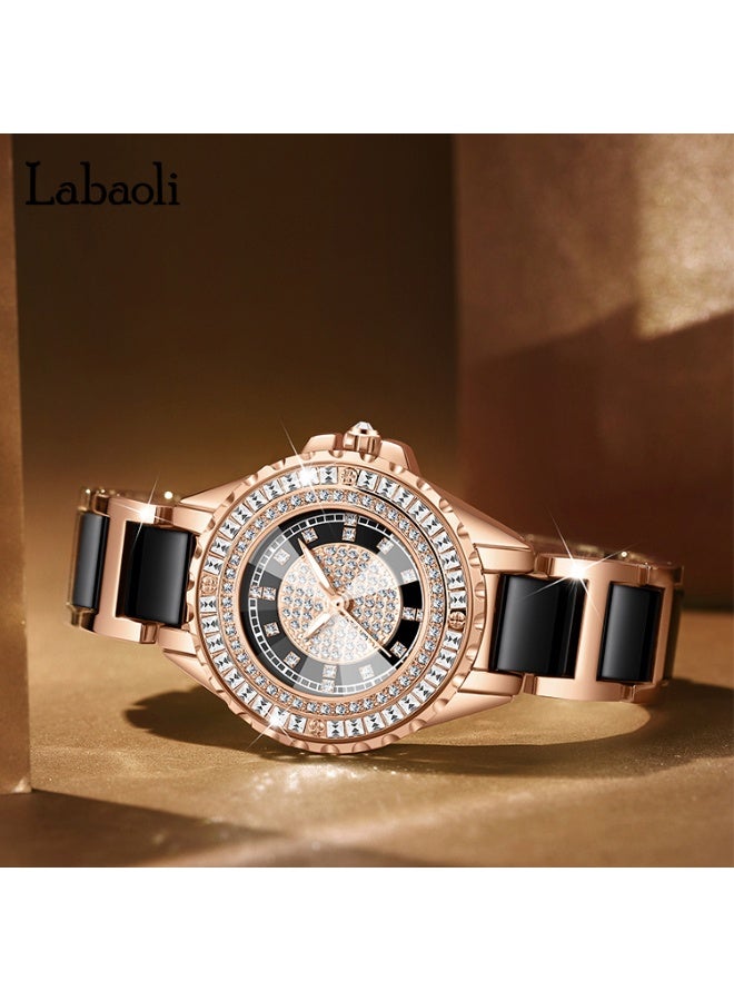Labaoli Fashionable Sparkling Double Row rhinestone Women's Quartz Watch - Image 3