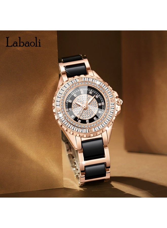 Labaoli Fashionable Sparkling Double Row rhinestone Women's Quartz Watch - Image 2