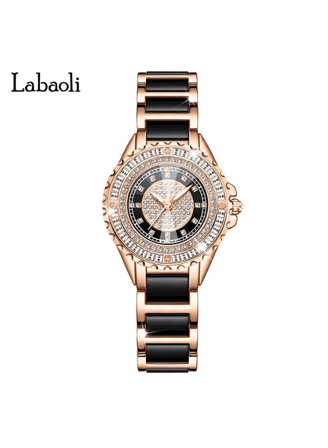 Labaoli Fashionable Sparkling Double Row rhinestone Women's Quartz Watch - Image 1