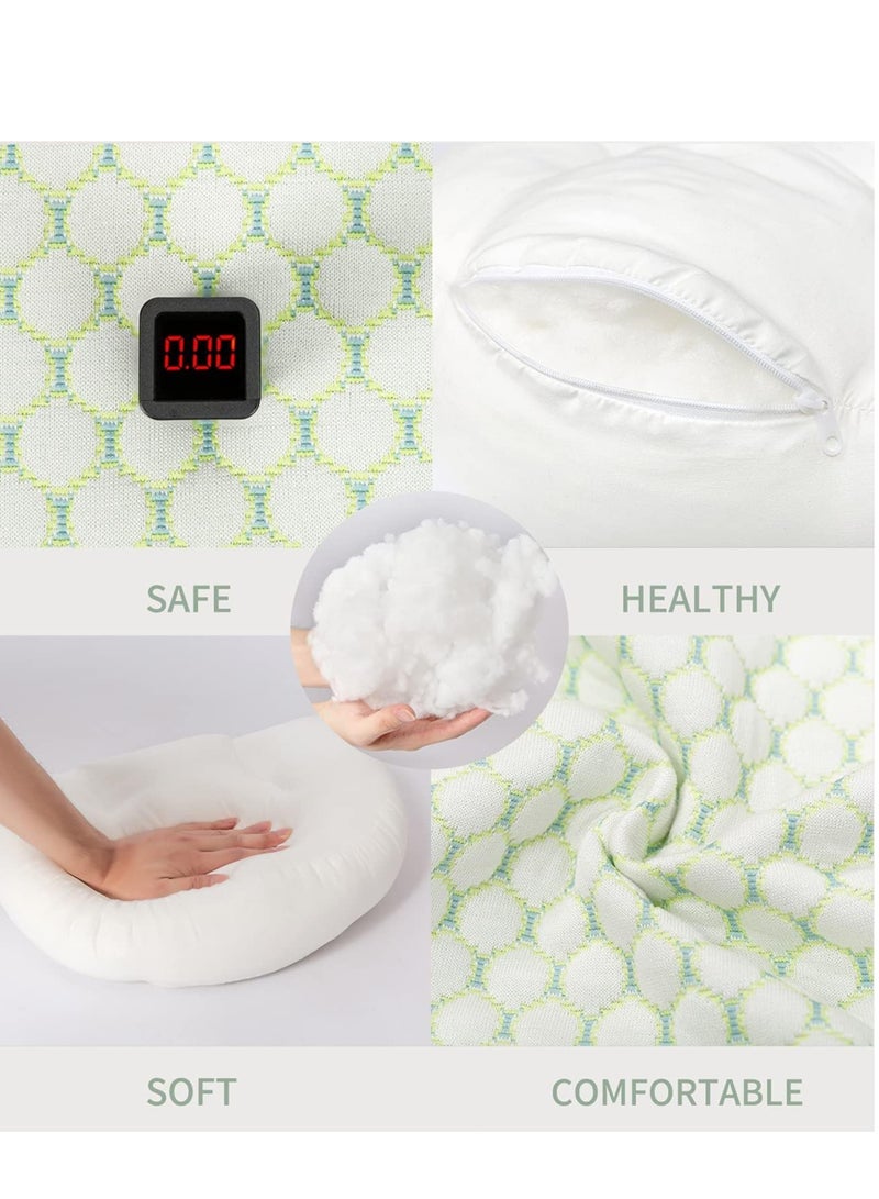 ميكسد وسادة الحمل، وسادة الجسم الكاملة المريحة على شكل حرف U، تدعم الظهر والوركين والساقين، وسادة المرأة الحامل مع غطاء وسادة قابل للفصل والتعديل، وسادة ناعمة للمرأة الحامل - Image 5