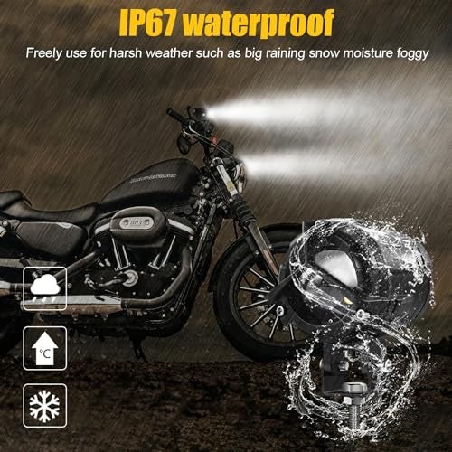 OTO2EYE 1 YEAR WARRANTY Waterproof Y Shape Style Laser Beam Mini Driving Fog Light Bike, Cars Projector Light 2 Color White & Yellow Spot Beam (Pack of 2, 12V DC 40W) - Image 3