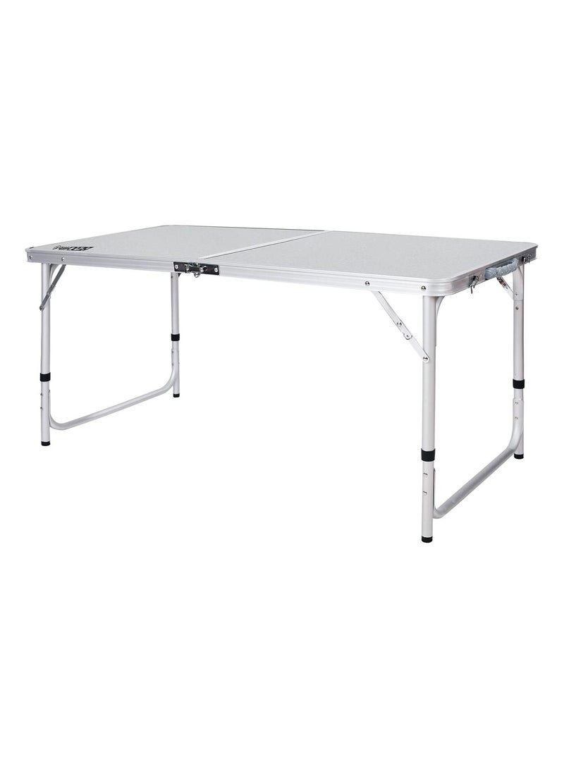 DubaiGallery Aluminum Folding Table 4 Foot, Adjustable Height Lightweight Portable Camping Table for Picnic Beach Outdoor Indoor - Image 1