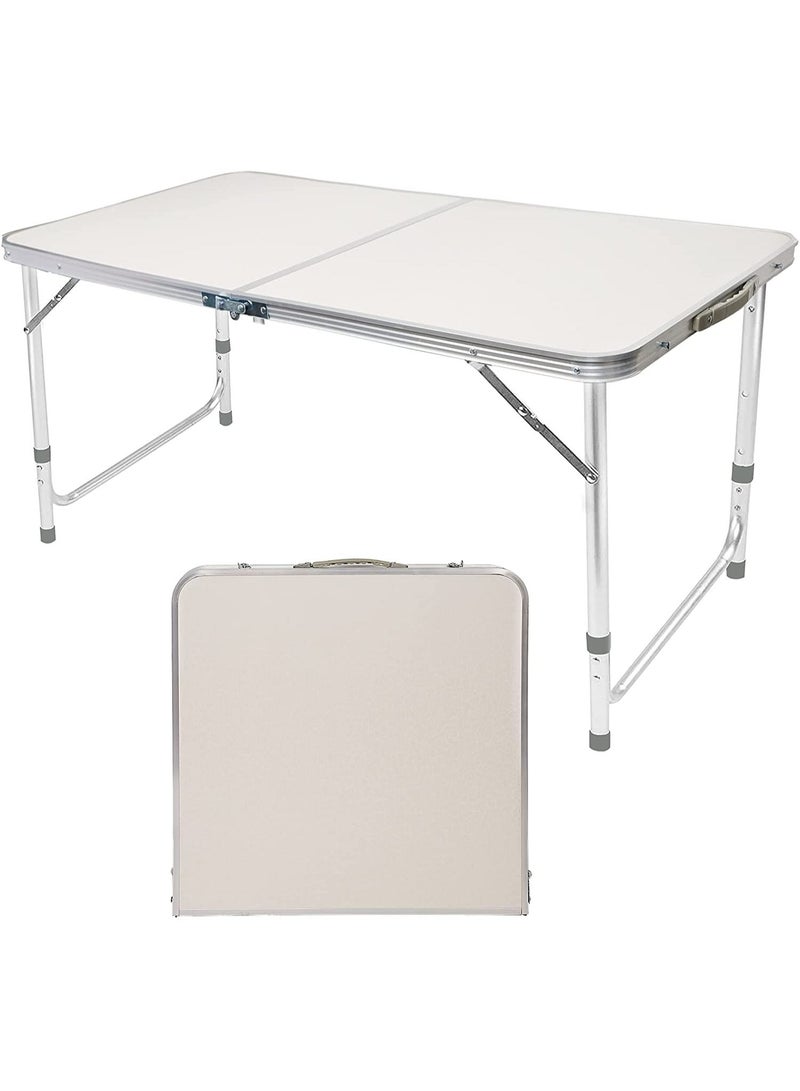 DubaiGallery Aluminum Folding Table 4 Foot, Adjustable Height Lightweight Portable Camping Table for Picnic Beach Outdoor Indoor - Image 2