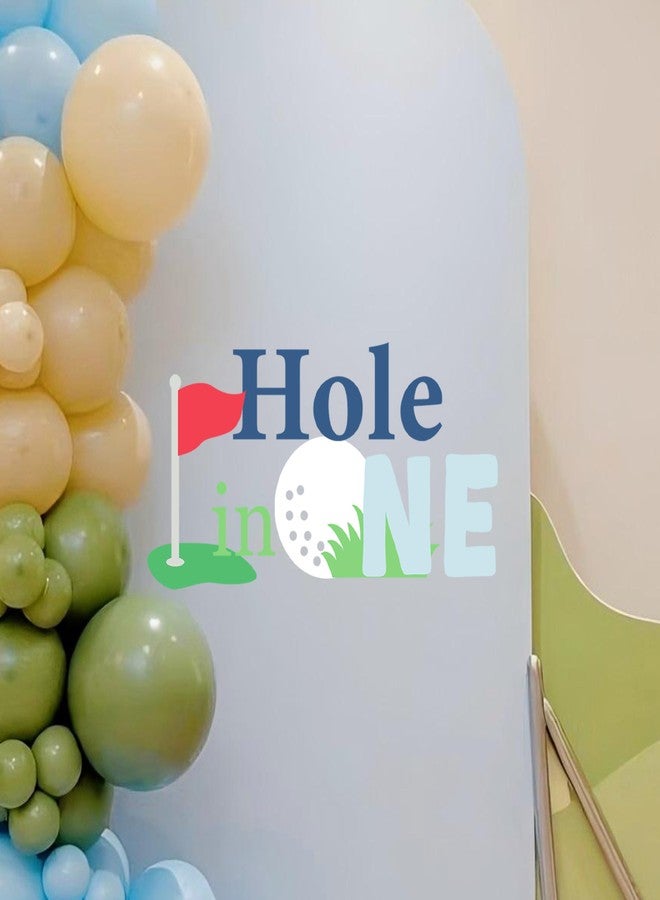 BOOMPA Golf Theme Hole in One Party Backdrop Decal Sign, Vinyl Wall Sticker, 23.6 x 11.8 inches (Green（Golf）) - Image 3