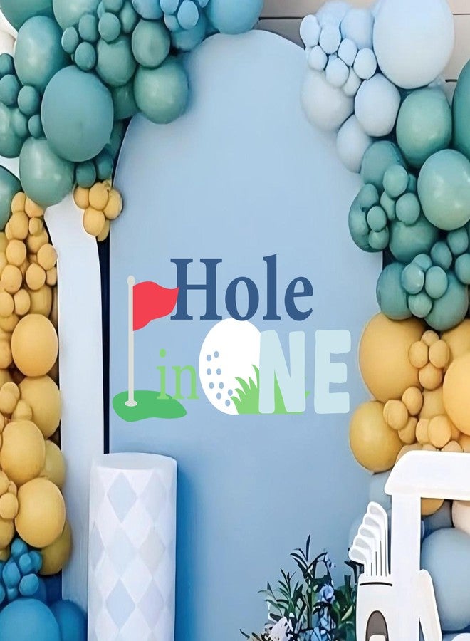 BOOMPA Golf Theme Hole in One Party Backdrop Decal Sign, Vinyl Wall Sticker, 23.6 x 11.8 inches (Green（Golf）) - Image 1