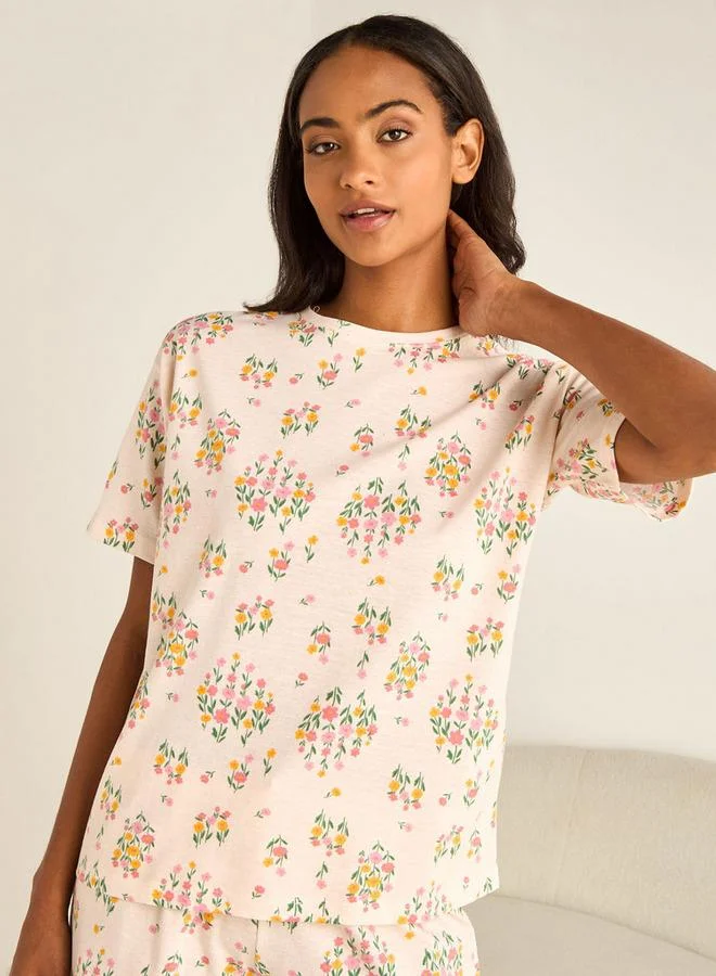 سبلاش فيڤ طقم بيجامة قطنية تي شيرت وشورت