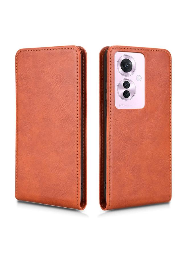 اس-توب جراب هاتف OPPO Reno11 PJH110 المغناطيسي العمودي المصنوع من الجلد - Image 2