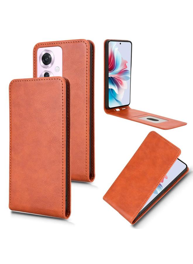 اس-توب جراب هاتف OPPO Reno11 PJH110 المغناطيسي العمودي المصنوع من الجلد - Image 1