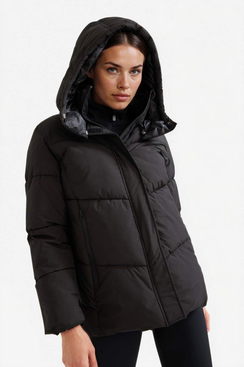 DeFacto Regular Fit Waterproof Fleece Lined Hooded Puffer Jacket - Image 3